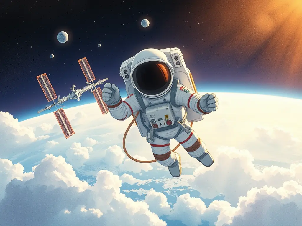 国际空间站宇航员太空行走修复天线遇挫